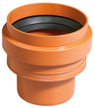 PVC kloakreduktion 110 x 138 mm rød